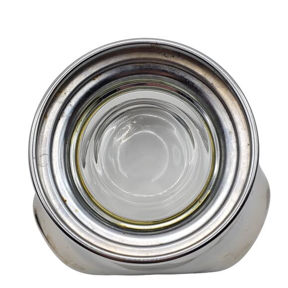 Dorothy Thorpe Silver Fade Glass Bowl Small Footed Tri Corner Dish MCM Decor - Picture 9 of 10